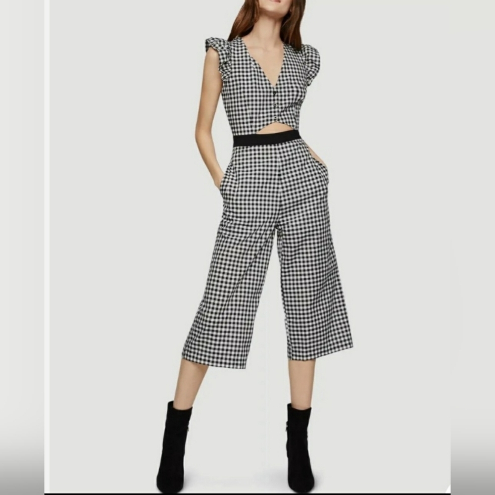 NEW BCBG PLAID JUMPSUIT...SIZE:10